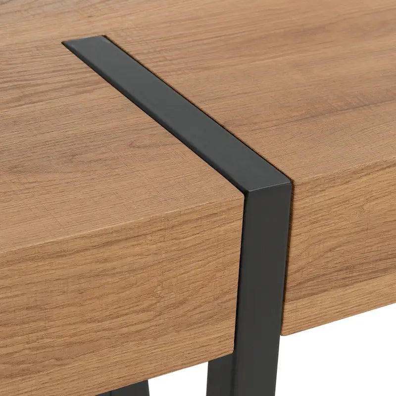 Table à manger industrielle rustique du milieu du siècle