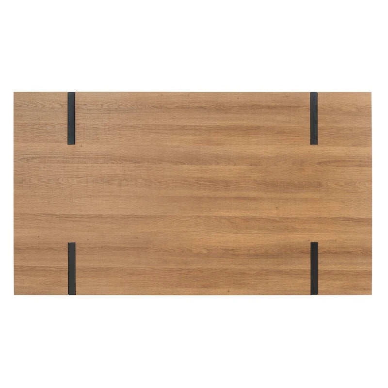 Table à manger industrielle rustique du milieu du siècle