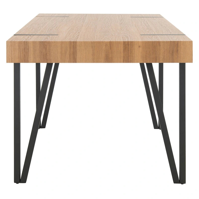 Table à manger industrielle rustique du milieu du siècle