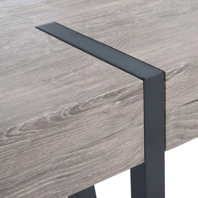 Table à manger industrielle rustique du milieu du siècle