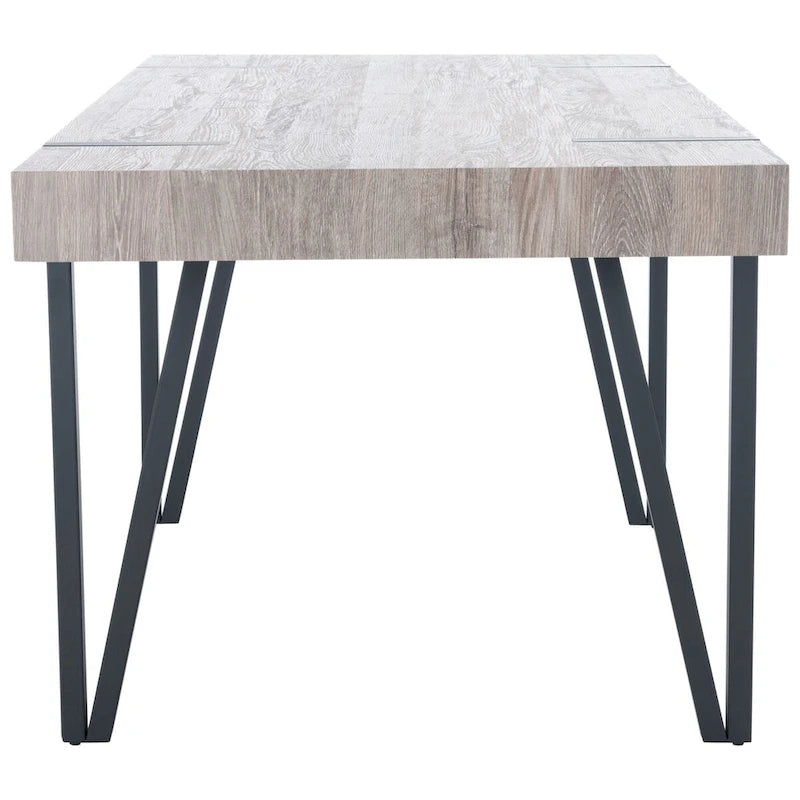 Table à manger industrielle rustique du milieu du siècle