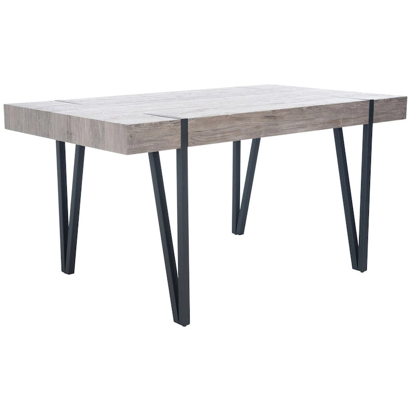 Table à manger industrielle rustique du milieu du siècle
